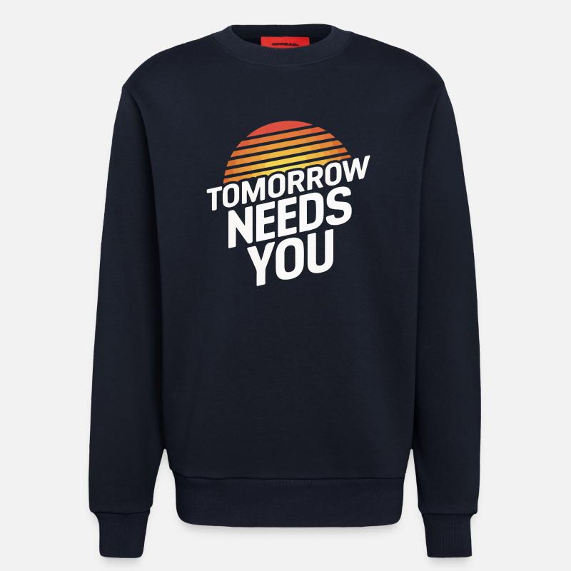 Tomorrow Needs You - Sweatshirt - made by SPREAD  - DARK NAVY