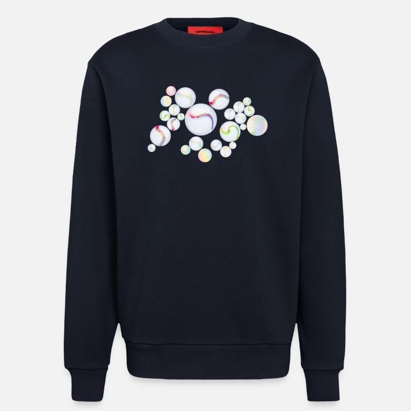 Marbles with Pattern – Shimmering Elegance - Sweatshirt - made by SPREAD  - DARK NAVY