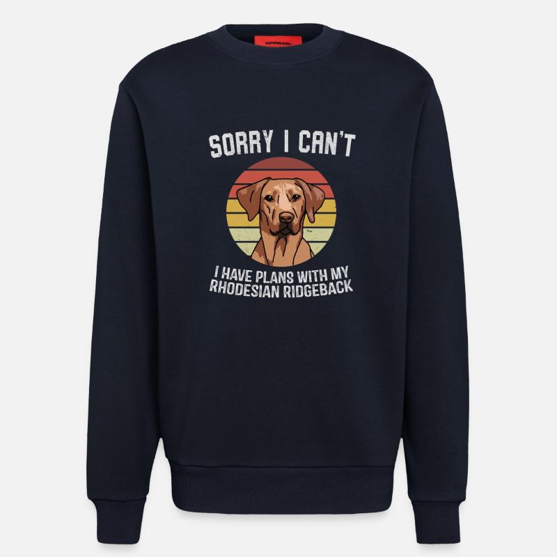 Graphique d’excuses du Rhodesian Ridgeback - Sweat bio décontracté fabriqué en UE - DARK NAVY
