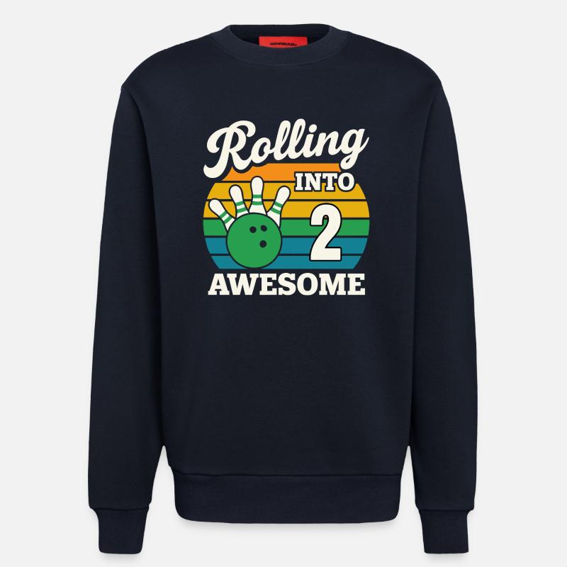 Rolling Into 2 mit Bowlingkugel - Sweatshirt - made by SPREAD  - DARK NAVY