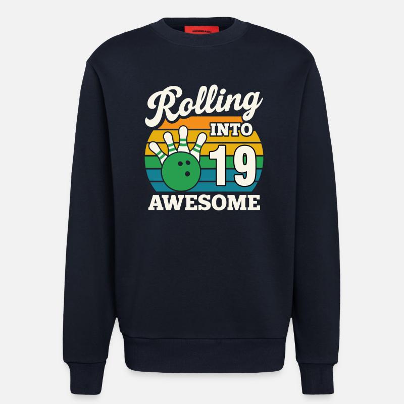 Rolling Into 19 Birthday Tee - Sweatshirt - made by SPREAD  - DARK NAVY