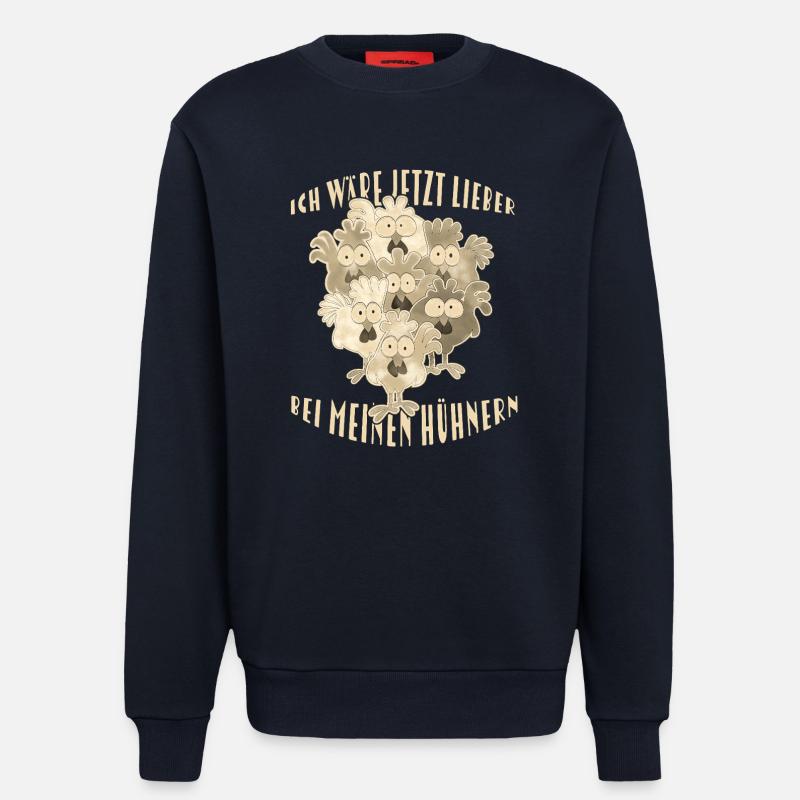  Hühner Spruch - Sweatshirt - made by SPREAD  - DARK NAVY