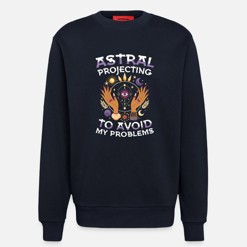 Astral projection against my problems - Sweatshirt - made by SPREAD  - DARK NAVY