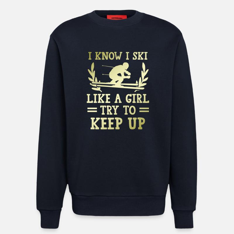Ski wie ein Mädchen - Sweatshirt - made by SPREAD - DARK NAVY