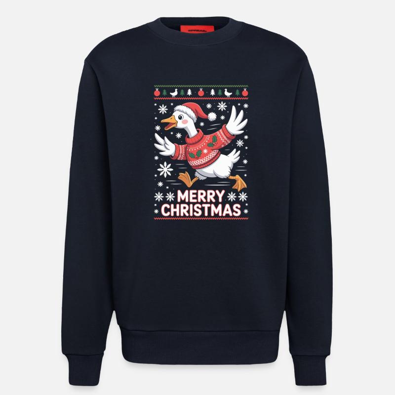 Weihnachtsgans im Pullover - Sweatshirt - made by SPREAD  - DARK NAVY