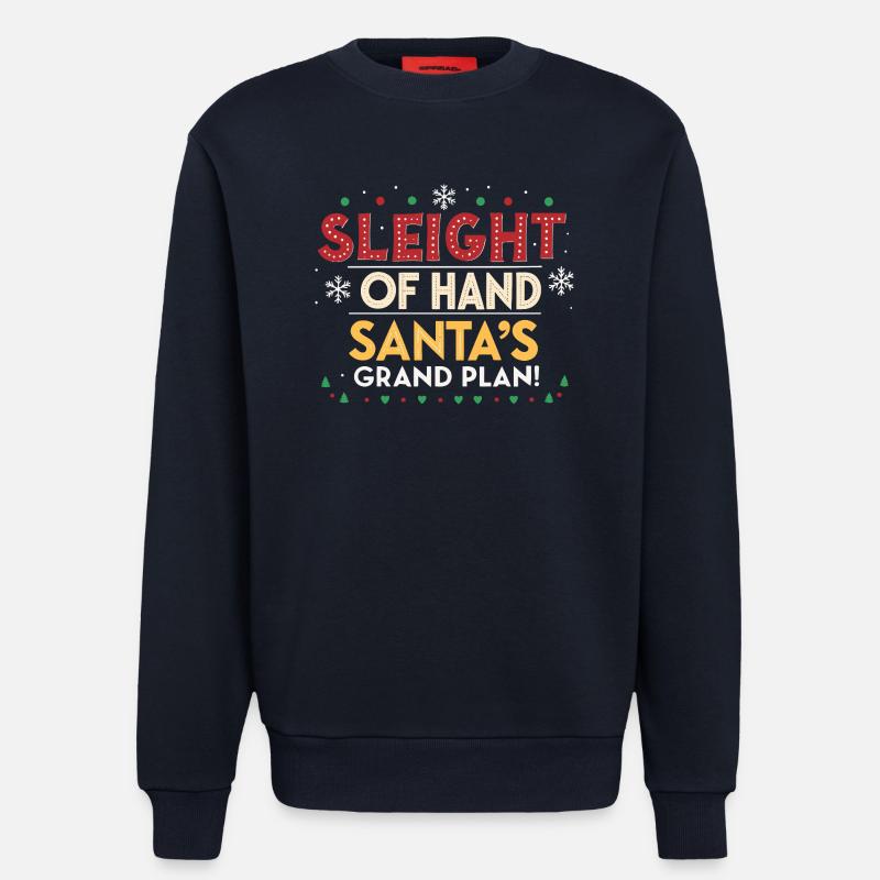 Weihnachtsmann-Handplan groß - Sweatshirt - made by SPREAD  - DARK NAVY