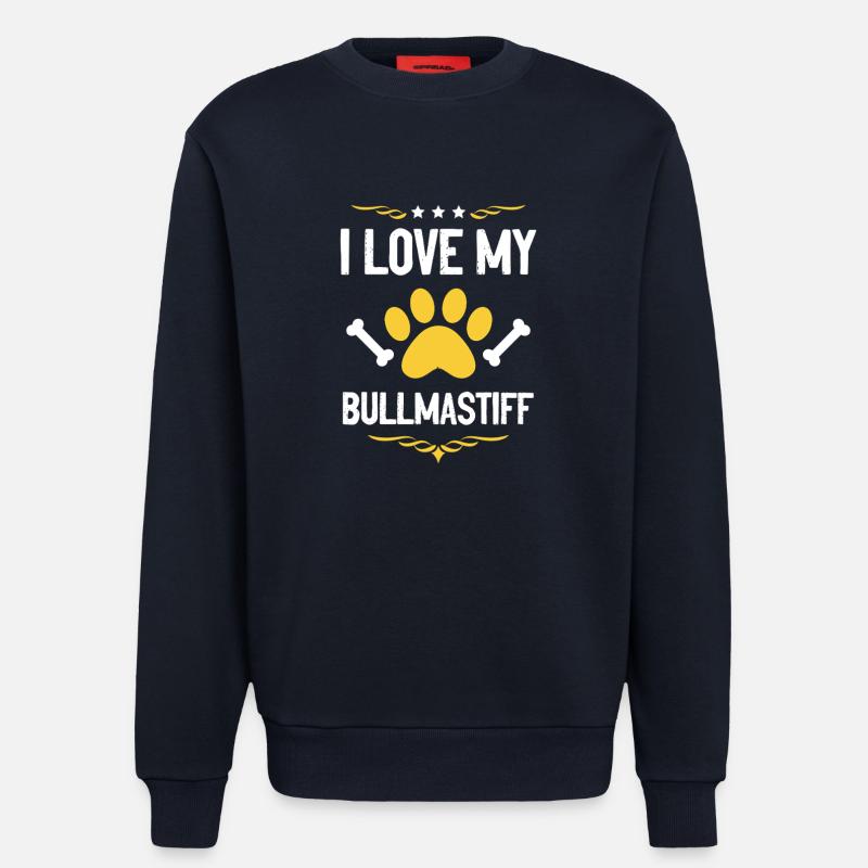 Ich liebe Bullmastiff - Sweatshirt - made by SPREAD - DARK NAVY