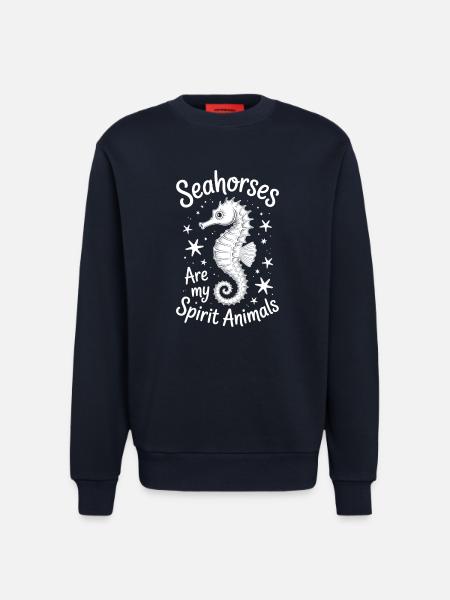 Seepferdchen Spruch Lustiges Seepferdchen Geschenk - Sweatshirt - made by SPREAD  - DARK NAVY