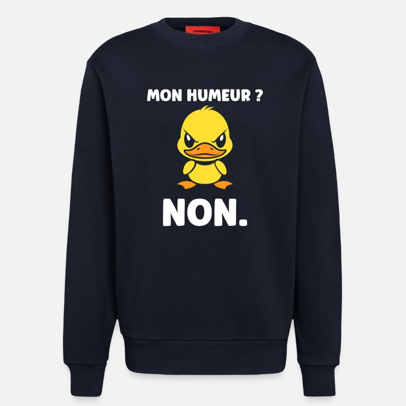 Grumpy Duck My Mood NO - Sweatshirt - made by SPREAD  - DARK NAVY