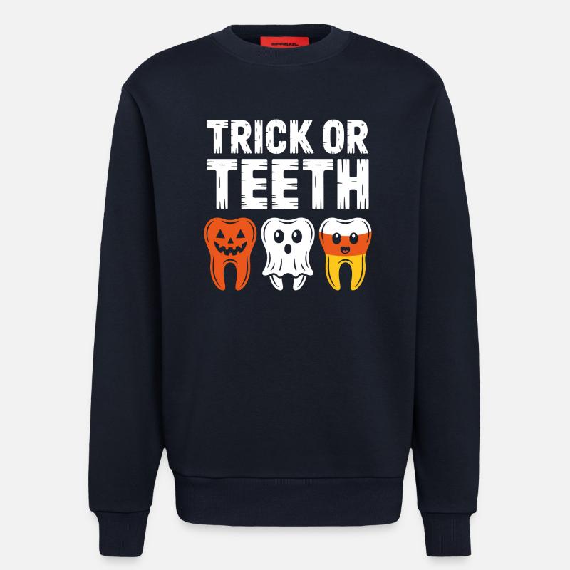 Trick oder Teeth Halloween-Trio - Sweatshirt - made by SPREAD  - DARK NAVY