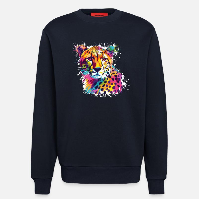 Gepard Leopard Graffiti - Sweatshirt - made by SPREAD  - DARK NAVY