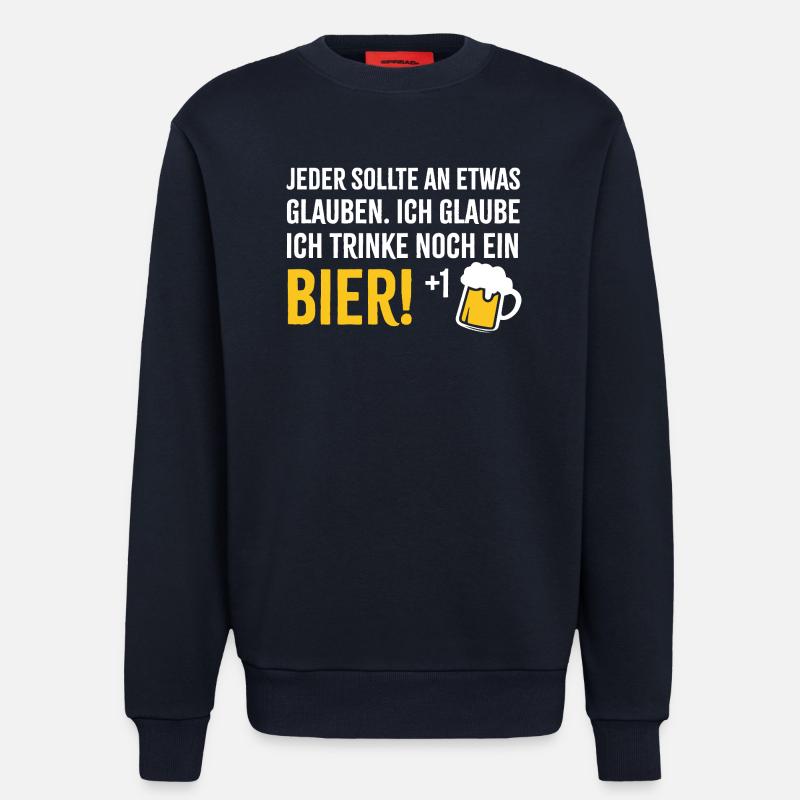 Ich glaube an Bier +1 - Sweatshirt - made by SPREAD  - DARK NAVY