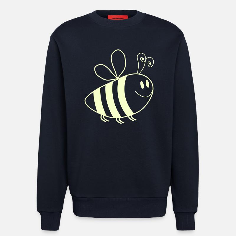 Smiling Bees Pattern - Sweatshirt - made by SPREAD  - DARK NAVY