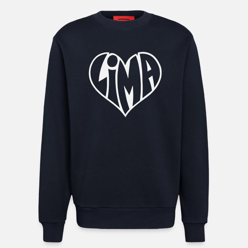 Lima Herz Typo - Sweatshirt - made by SPREAD  - DARK NAVY