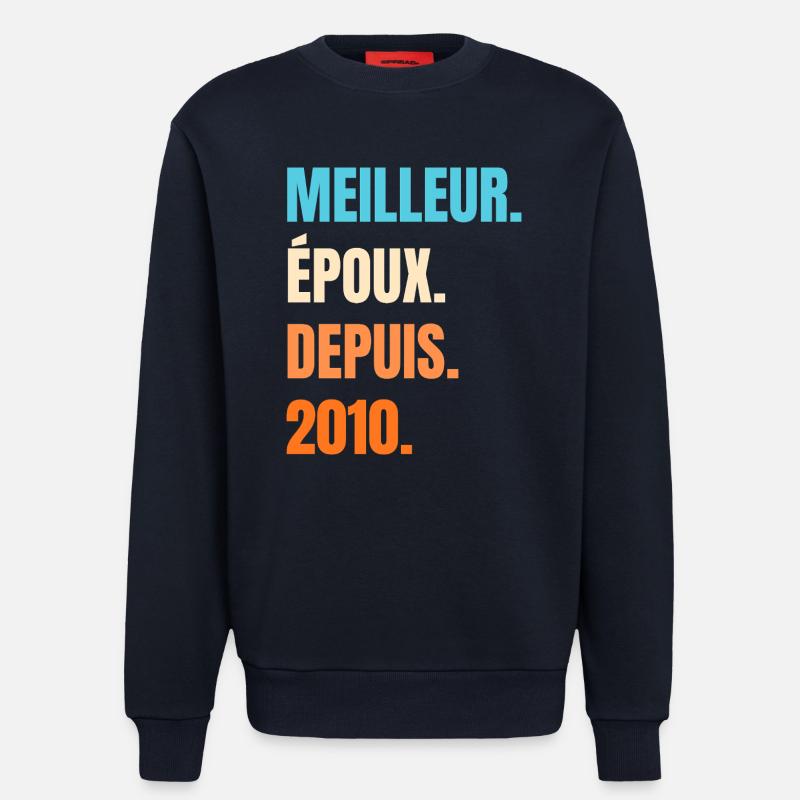 Bester Ehemann seit 2010 Geschenk-Ehemann - Sweatshirt - made by SPREAD  - DARK NAVY