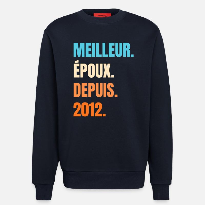 Bester Ehemann seit 2012 Geschenk-Ehemann - Sweatshirt - made by SPREAD  - DARK NAVY