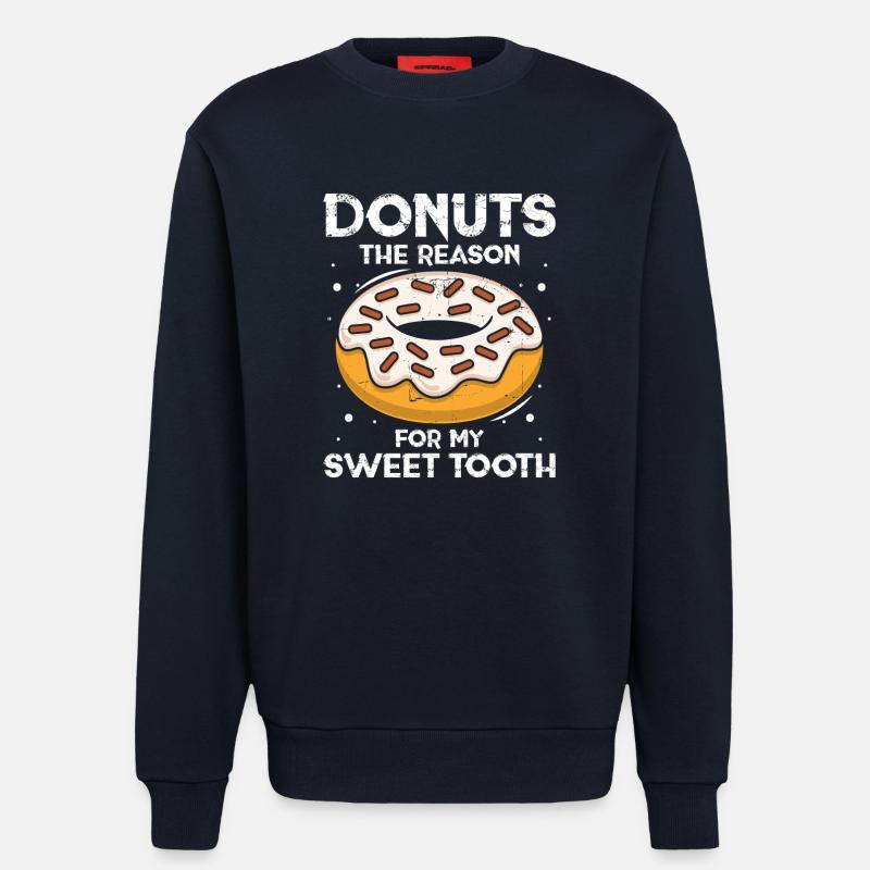 Restauration rapide en donuts - Sweat bio décontracté fabriqué en UE - DARK NAVY