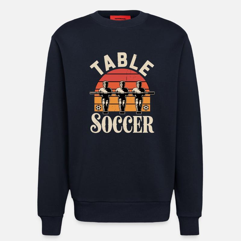 Table Soccer Evolution Funny Foosball Foosball - Sweatshirt - made by SPREAD - DARK NAVY