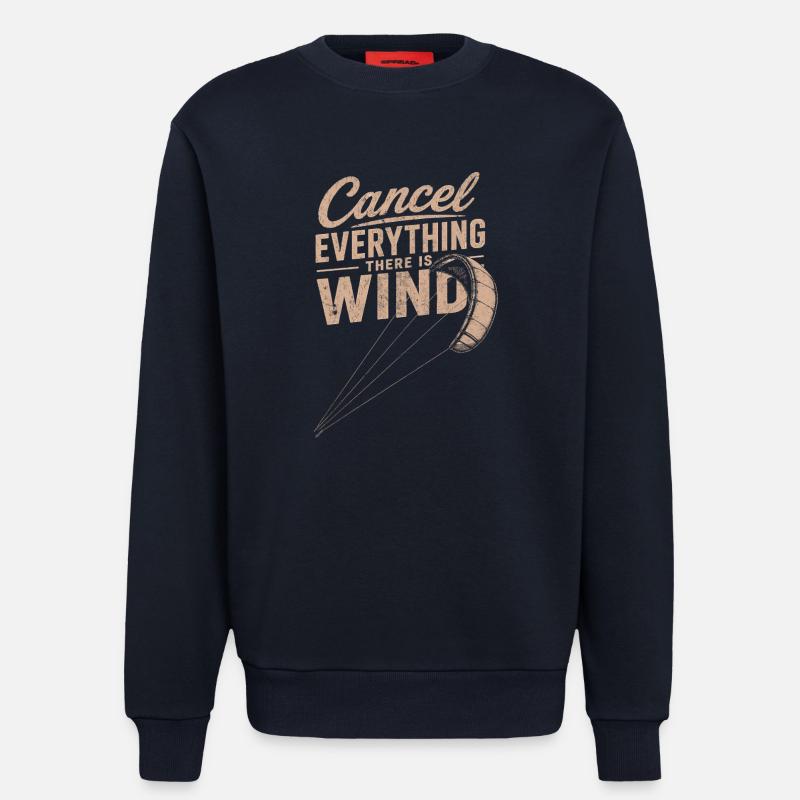 Windspruch Grafik: Cancel Everything Wind - Sweatshirt - made by SPREAD  - DARK NAVY