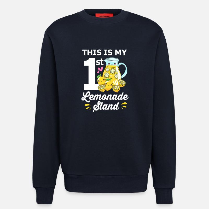 Lemonade, lemonade stand, lemon, lemon - Sweatshirt - made by SPREAD - DARK NAVY