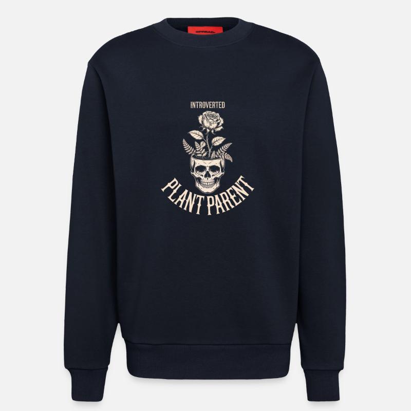 Introvertierter Pflanzenelternschädel - Sweatshirt - made by SPREAD  - DARK NAVY
