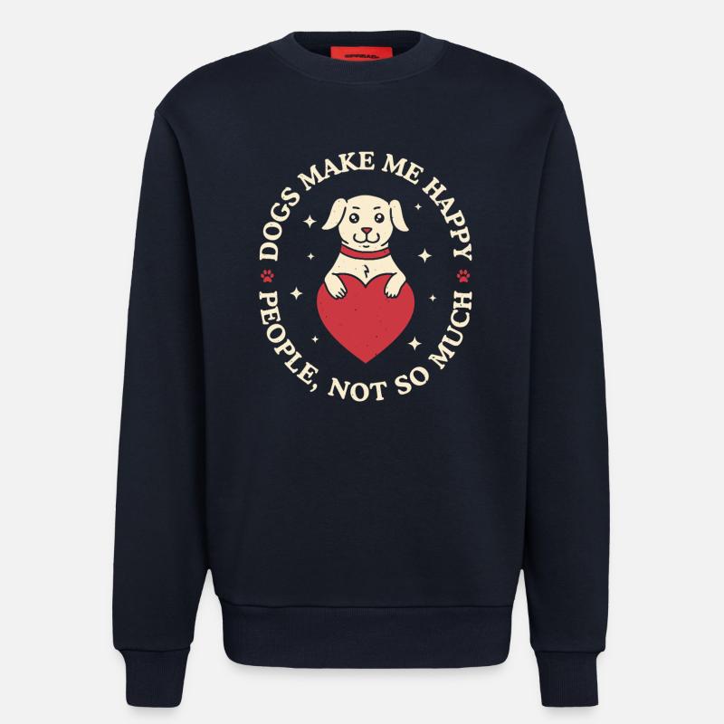 Hunde machen mich glücklich - Sweatshirt - made by SPREAD  - DARK NAVY