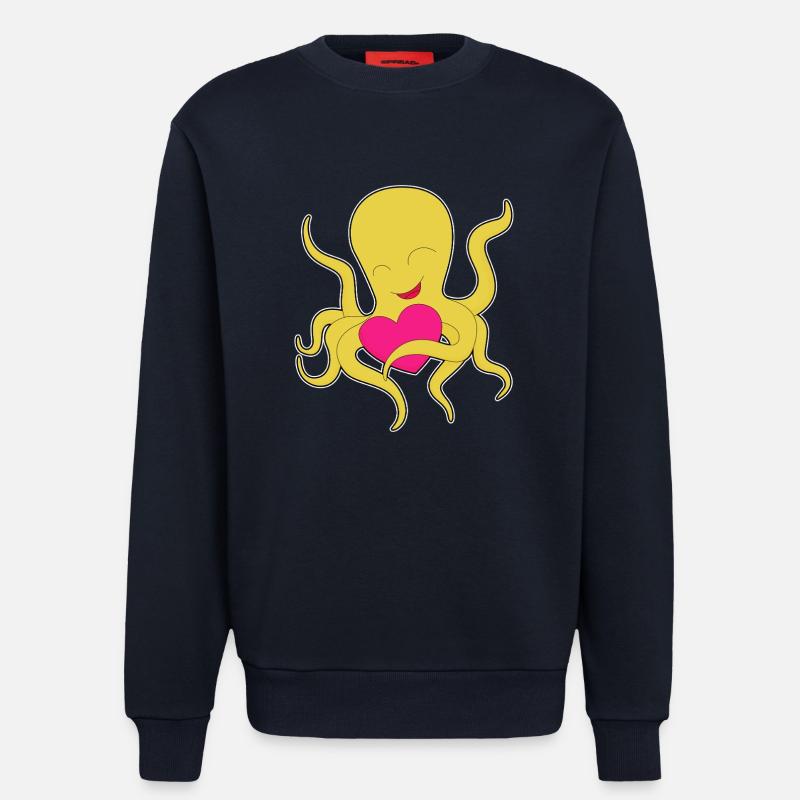 Krake Herz - Sweatshirt - made by SPREAD  - DARK NAVY