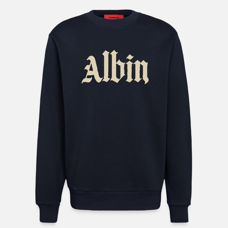 Abhin in Gothic Script - Sweatshirt - made by SPREAD - DARK NAVY