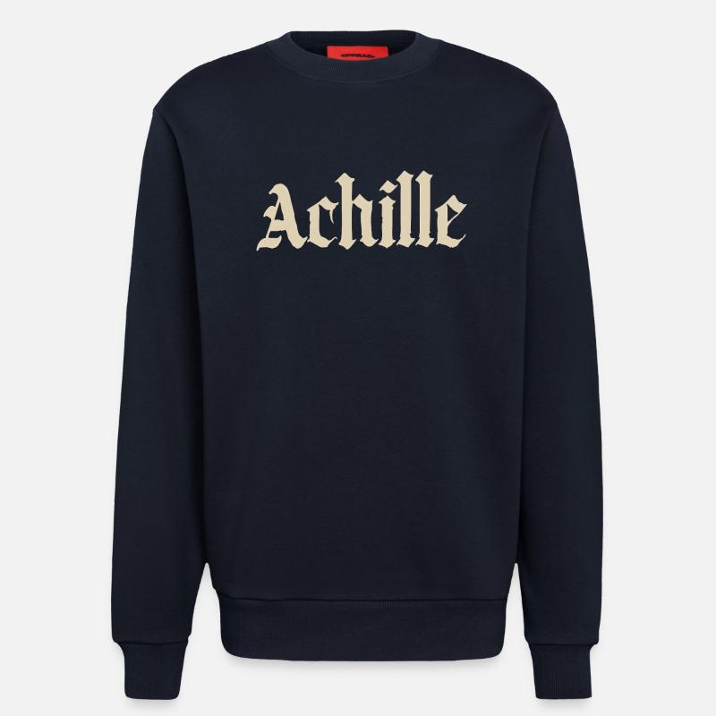 Achille Gothic script - Sweatshirt - made by SPREAD - DARK NAVY