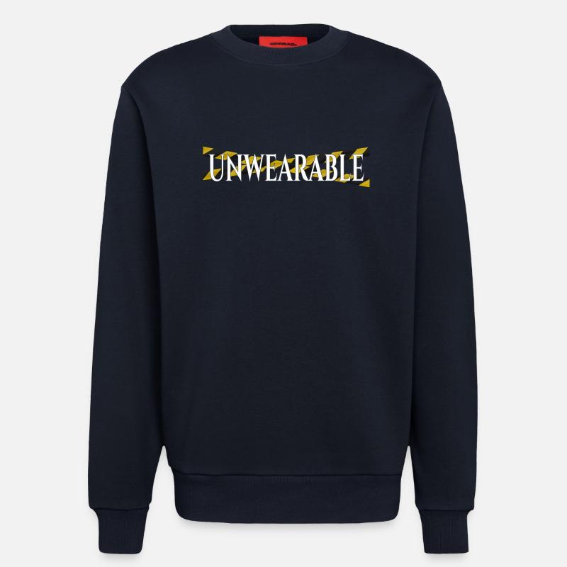 Untragbar – Statement-Design mit Warnband - Sweatshirt - made by SPREAD  - DARK NAVY