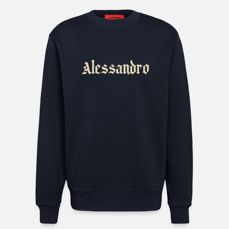 Alessandro Gothic Script - Sweatshirt - made by SPREAD - DARK NAVY