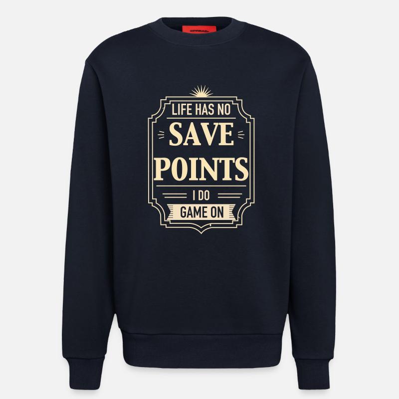 Life Has No Save Points - Sweatshirt - made by SPREAD  - DARK NAVY