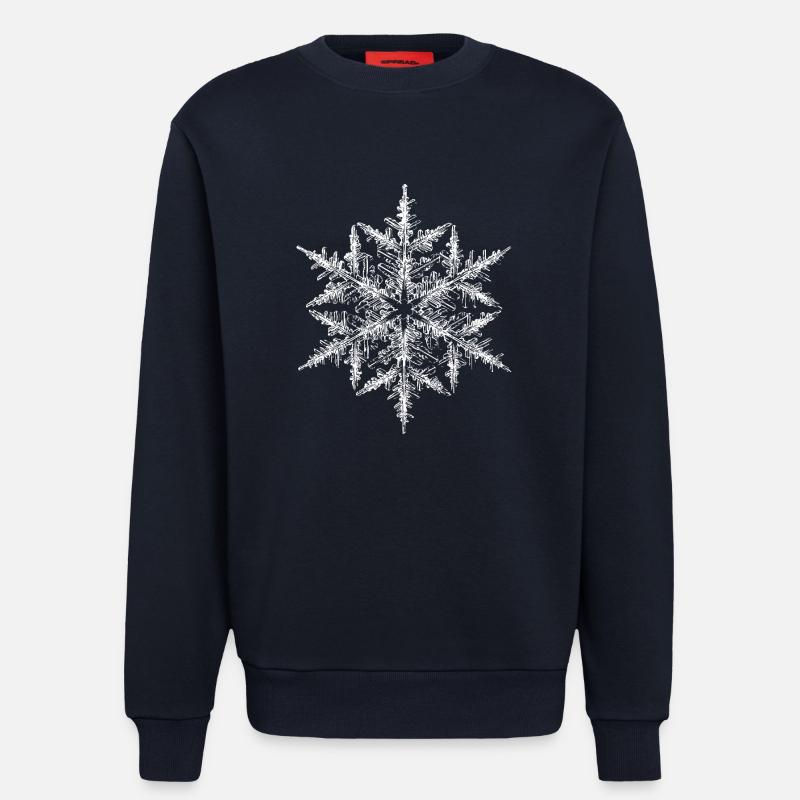 snowflake 5 white - Sweatshirt - made by SPREAD  - DARK NAVY