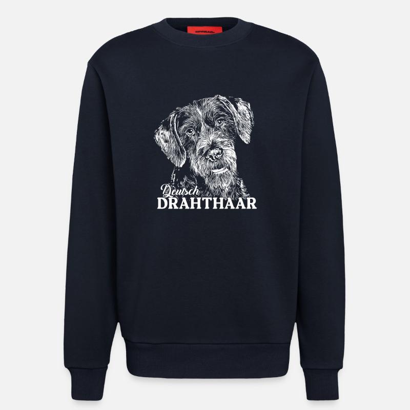 Deutsch Drahthaar - Sweatshirt - made by SPREAD  - DARK NAVY