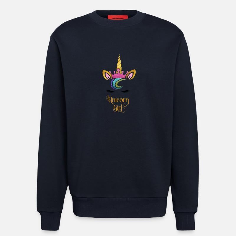 Einhorn Mädchen - Sweatshirt - made by SPREAD - DARK NAVY