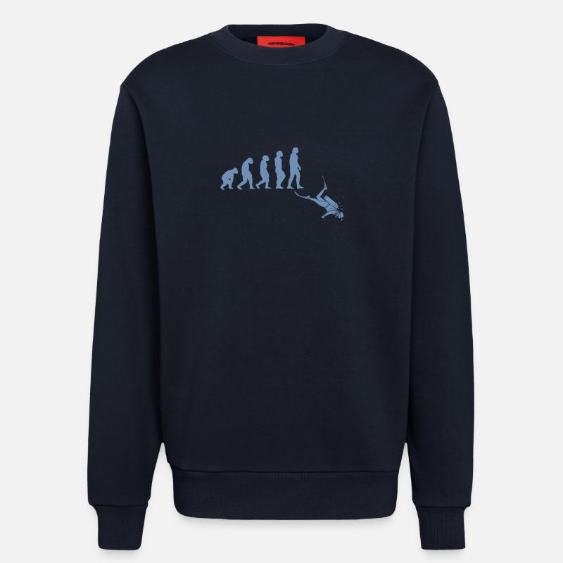 Diver Evolution Tshirt - Sweatshirt - made by SPREAD  - DARK NAVY