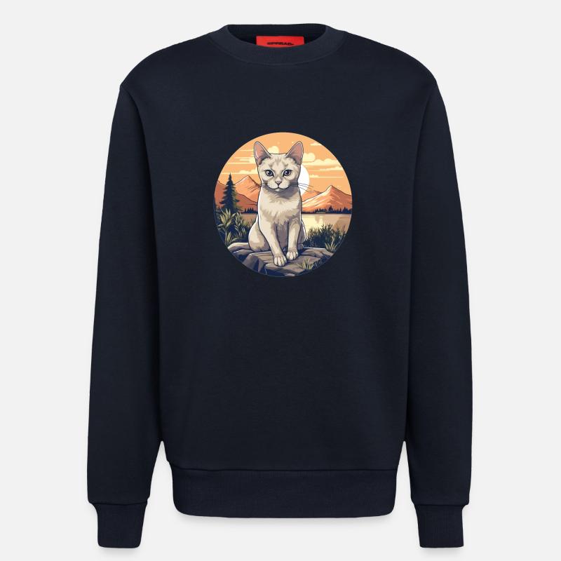 Burmilla Kätzchen Burmilla Katze - Sweatshirt - made by SPREAD  - DARK NAVY