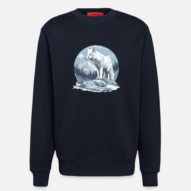 Arctic Fox Polarfüchse Polarfuchs - Sweatshirt - made by SPREAD  - DARK NAVY