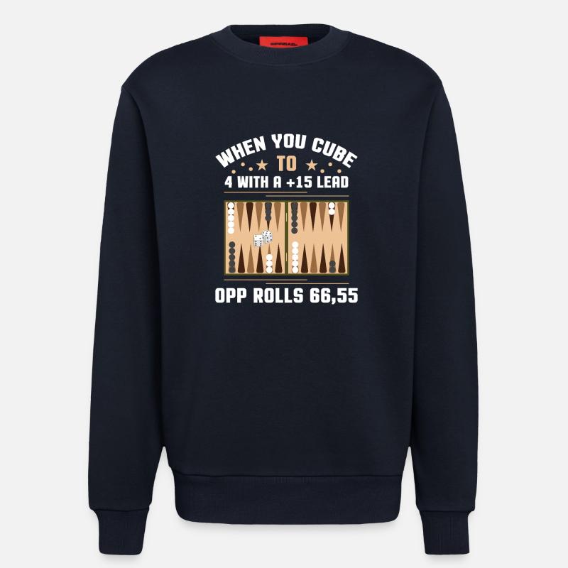 Backgammon Spiel - Sweatshirt - made by SPREAD - DARK NAVY