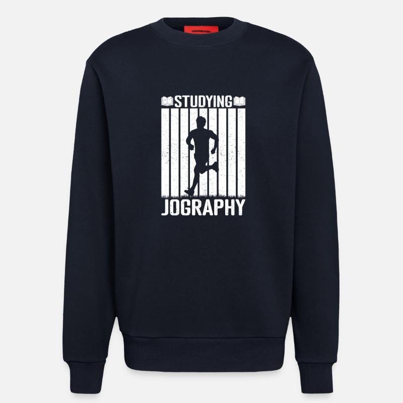 Marathon Runner Studying Jography Running - Sweatshirt - made by SPREAD  - DARK NAVY