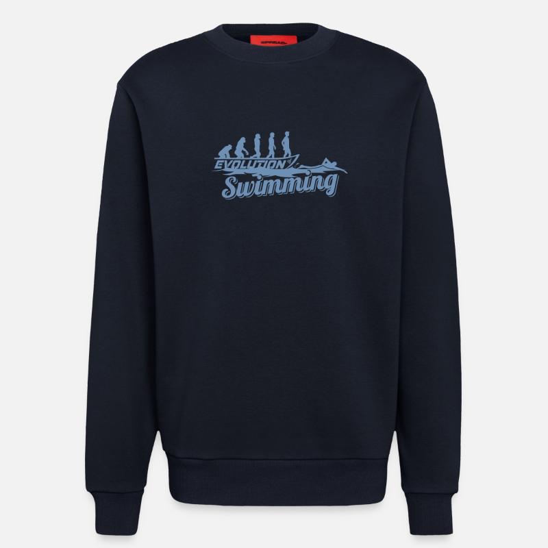 Évolution du nageur - Sweat bio décontracté fabriqué en UE - DARK NAVY