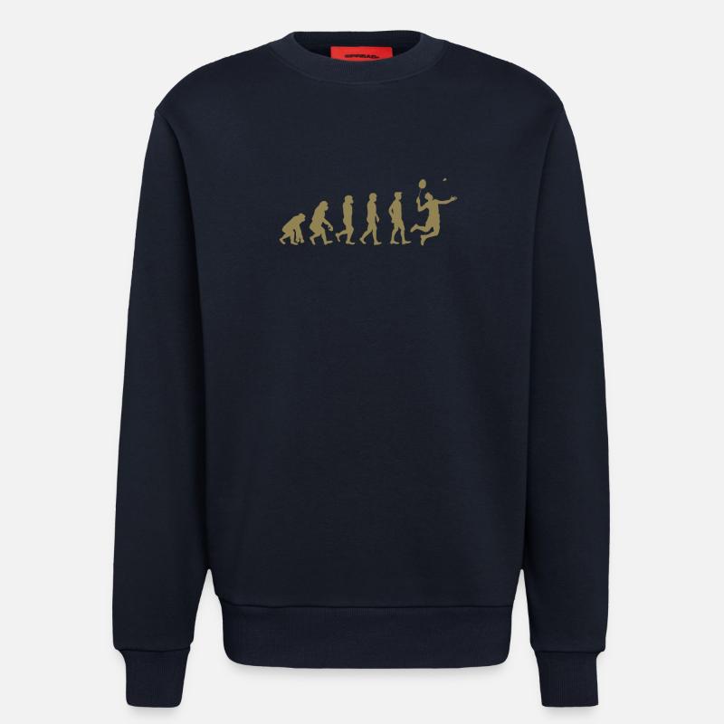 Badminton Evolution Geschenk - Sweatshirt - made by SPREAD  - DARK NAVY