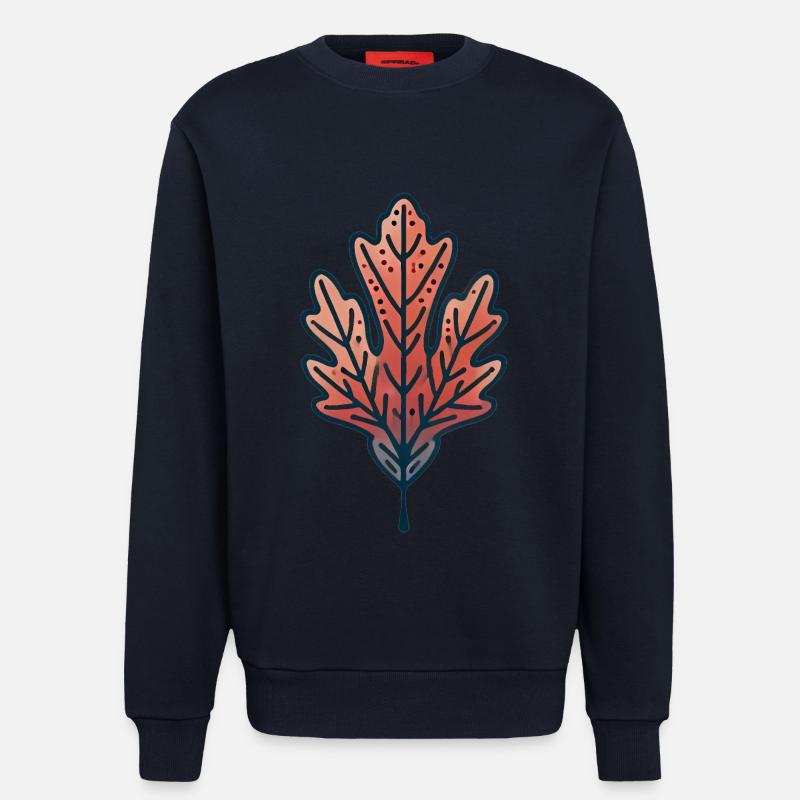 Rustikale Herbstblatt-Illustration - Sweatshirt - made by SPREAD  - DARK NAVY