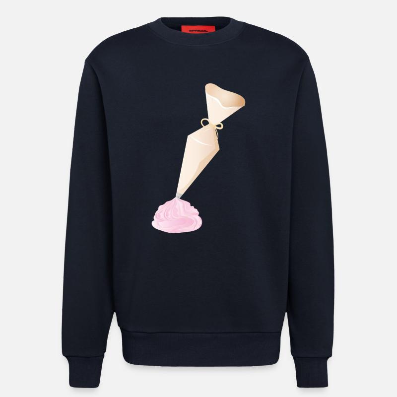 Sahnespritzbeutel mit rosa Häubchen - Sweatshirt - made by SPREAD  - DARK NAVY
