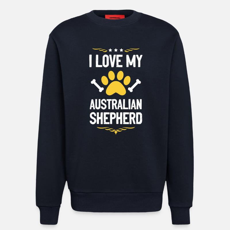 Ich liebe Aussie Shepherd - Sweatshirt - made by SPREAD - DARK NAVY