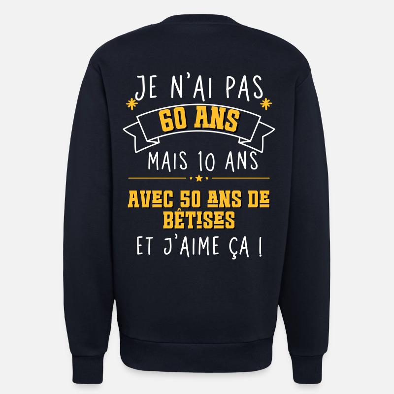 60th Birthday - I'm not 60 - Sweatshirt - made by SPREAD  - DARK NAVY