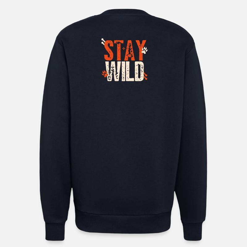 Stay Wild – lettering with paws - Sweatshirt - made by SPREAD - DARK NAVY