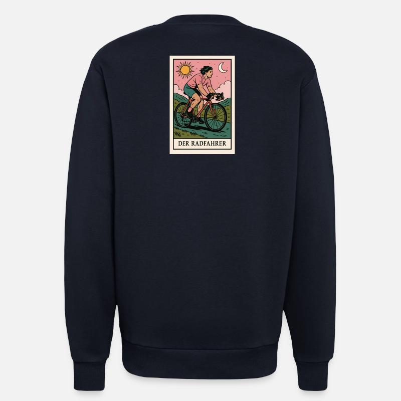 The Cyclist Illustration - Sweatshirt - made by SPREAD - DARK NAVY