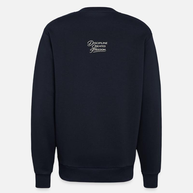 Discipline Creates Freedom Script - Sweat bio décontracté fabriqué en UE - DARK NAVY