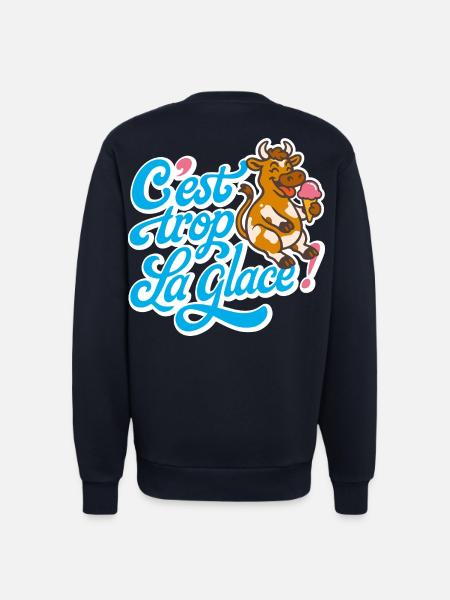 C'est trop la glace ! - Sweat bio décontracté fabriqué en UE - DARK NAVY